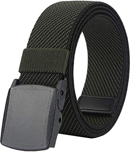 LionVII Elastische Gürtel für Herren Damen Canvas mit Kunststoffschnalle 130cm