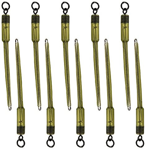 YJDEWohovv 10pcs Carp Fishing Swivels PVA Tube Bags Stems Fishing Wire Connector ​Carp Fishing Accessories for Lead Insert End Terminal Connector Tackle Fishing Feeder Pole Sticks