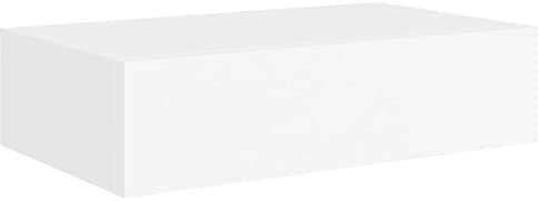 vidaXL Wand Schubladenregal Wandschublade Schweberegal Hängeregal Wandschrank Wandboard Wandregal mit Schublade Weiß 40x23,5x10cm MDF