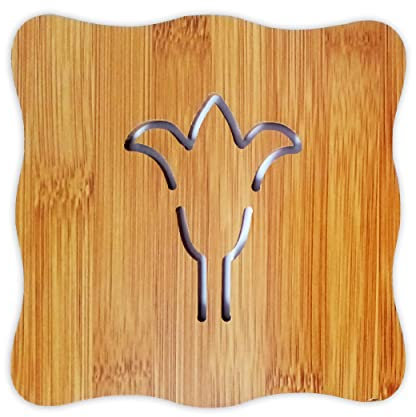 TOPFUNTERSETZER Fisch Tulpe Bambus 14,5x14,5cm Pfannenuntersetzer Tischuntersetzer Topfgitter Pfannengitter Untersetzer Holz 57 (Tulpe)