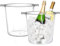 Suwimut 2 Pack Ice Bucket, 5L Large Clear Plastic Drink Bucket Beverage Storage Tub Wine Champagne Beer Bucket for Parties and Home Bar