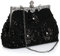Rkrouco 1920er Jahre Vintage Perlen Clutch Abendtasche Perle Flapper Handtasche für Frauen Hochzeit Party, Schwarz