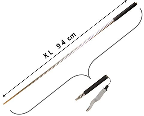 Twisti XL Pusterohr Taschen-Feuerbalg nur 100g schwer, zusammenklappbares Gebläserohr, Edelstahl-Feuerbalgrohr, Outdoor-Feuerrohr, Teleskop-Lagerfeuer-Gebläserohr für Outdoor, Wandern, Camping