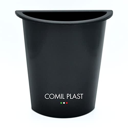Comil Plast | Portafiori Interno in plastica per Vaso da cimitero Mezzaluna Colore Nero | Lato 14 cm, Altezza 17 cm.
