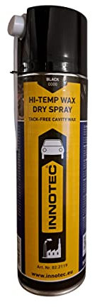 Innotec Hi-Temp Wax Spray Unterboden und Hohlraumschutz Fettspray Schwarz - Next Level Konservierung für Automotive & Industrie - Keine Anhaftung von Schmutz und Staub - 500ml Spraydose