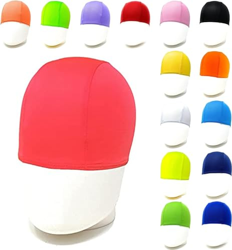 50 Gorros de natación de poliéster Slim FIT Profesional - Descuentos por CANTIDAD - Gorro de Piscina Unisex - Cantidad Paquetes de 50-500 Piezas