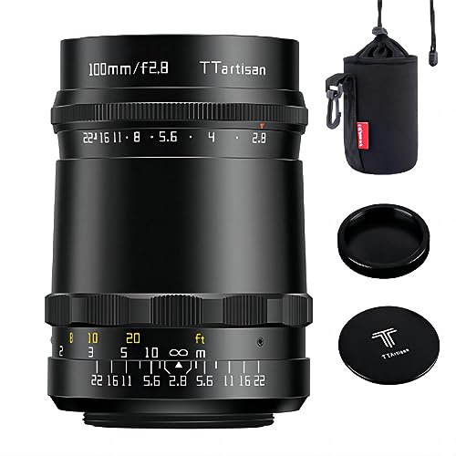 TTartisan 100mm F2.8 Obiettivo Bokeh Bolla di Sapone Full-Frame, Compatibile con Fotocamere con Attacco M42