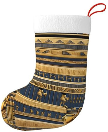 Ägyptische pharaonische Fresken bedruckte Weihnachtsstrümpfe, Albtraum-Ornamente, Weihnachtsbaumschmuck, Party-Dekoration, Halloween-Dekor