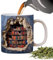 Jacekee 3D Bookshelf Library Mug - Creative Space Design Multi-Purpose Coffee Cup for Book Lovers, Funny Ceramic Gift for Readers