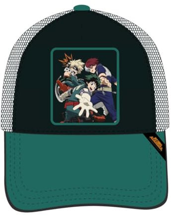 CERDÁ LIFE'S LITTLE MOMENTS Unisex My Hero Academia gebogenem Visier Cap, Grün/Schwarz, 58 cm