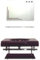 DUPI Lavabo Rectangular de Cristal Templado | Con Agujero para Grifo | Incluye Espejo 55x75 cm | Estante Suspendido | Desagüe Cromo Brillo, Berenjena, Cristal
