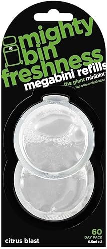 3x Paks Citrus Blast Rubbish Bin Odour Eliminator Air Freshener Refill