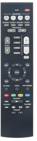 RAV561 ZZ43210 Replacement AV Receiver Remote Commander Compatible for Yamaha Stereo Home Theater System YHT-4950U RX-V385 HTR-3072 RX-V381 HTR-3071 RX-V383 RX-V383BL YHT-4950UBL