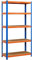 Yaheetech Estantería Metálica de Almacenaje 180x90x40cm Estanteria Trastero de 5 Niveles Estante de Almacenamiento para Garaje Taller sin Tornillos Carga de 875 kg Naranja y Azul