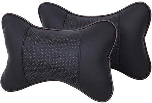 HXCVKXHI 2 Pack Auto Nackenstützkissen für Mercedes-Benz GLA H247 2020-2023, Abnehmbare Memory-Schaum Kopfkissen für Autositz, Linderung von Nackenschmerzen,A/Black