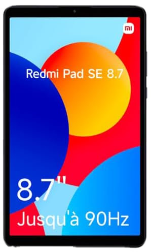 Xiaomi Tablet Redmi Pad SE 8.7 - 4GB RAM, 64GB Almacenamiento, Gris con Bolsa de Fieltro incluida | Pantalla 90Hz, Batería 6650mAh, Almacenamiento Extensible hasta 2TB, MediaTek Helio G85