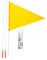 Levemolo 1 Satz Fahrradfahnenmast Werbeflagge Für Den Radsport Liegerad Orange Bootsflagge Fahrradfahnen Mit Stange Zur Sichtbarkeitsflagge Yellow Fahnenmast Aus Glasfaser