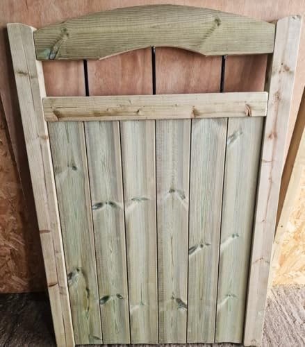 Wooden Garden Doom Gate Pedestrian Gate Wooden Pressure Treated 3ft 90cm, garden gates (90 cms High x 60 cms Wide x 5 cms Deep)