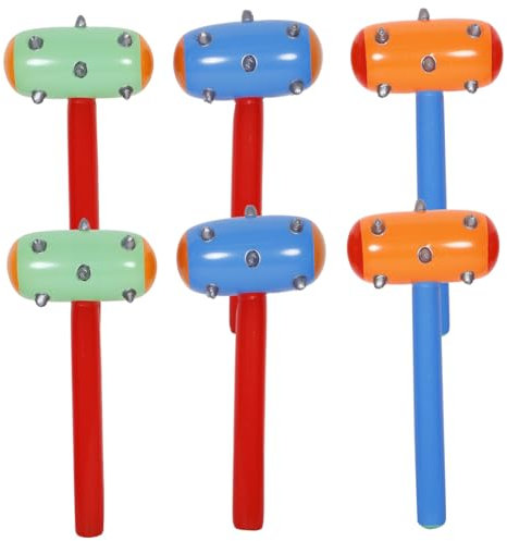 Vaguelly 6pcs Pvc Inflatable Toy Boy Girl Funny Hammer Plaything Party Games for Boys and Girls Age