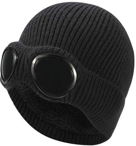 Peosaard Goggle Hut, gestrickter Mütze Hut mit abnehmbar