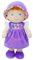 Lullaberry Personalisierte Kuschelpuppe Laura – Weiche Stoffpuppe für Babys ab Geburt – Mit Wunschname – Lila Kleid