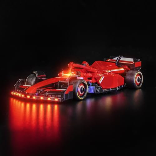 LocoLee Led Light Set Compatible with Lego 77242 Ferrari SF-24 F1 Race Car Led Decoration Lighting Kit Compatible with Lego 77242 Updated version Building Blocks Model,Only Lights Set,No Model