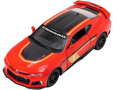 Easy Toys Modellauto Kompatibel mit Chevrolet Camaro ZL1 Race - Maßstabsgetreues Spielzeugauto mit zu Offnenden Türen - Automobilmodellierung (Rot)