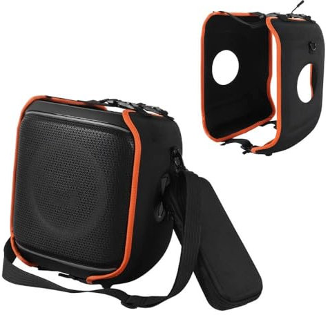 BeisDirect Housse de haut-parleur pour enceinte JBL Partybox Encore 2, coque de protection portable en EVA rigide avec bandoulière et sac de microphone