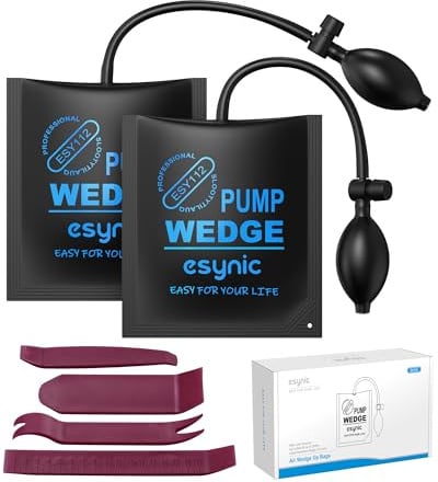 eSynic Lot de 2 sacs de pompe à air compensé pour installation de porte et fenêtre et réparation de voiture avec outils auxiliaires de voiture