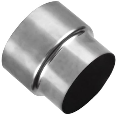 Rauchrohr Reduzierer Adapter, Ofenrohr-Reduzierstück 80 mm auf 60 mm, 1 Stück, Edelstahl 304