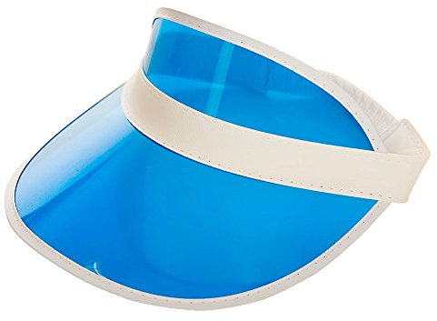 Adults Unisex Blue Pub Poker Golf Visor Hat Fancy Dress Accessory