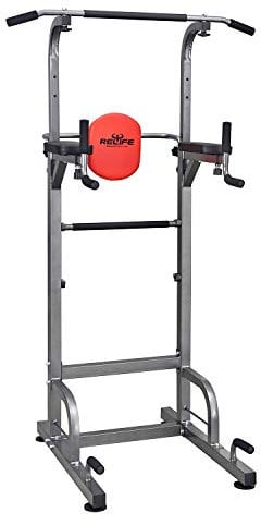 RELIFE REBUILD YOUR LIFE Chaise Romaine Musculation Power Tower Barre Traction Dips Entraînement Fitness Multifonction Domicile Pull Ups