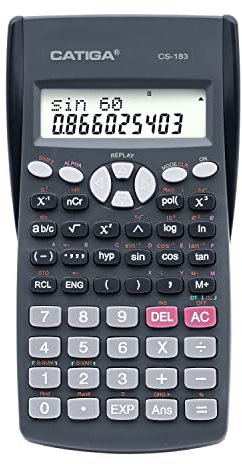 Wissenschaftlicher Taschenrechner 2 Zeilen - für Mathematik (Algebra und Trigonometrie), Wissenschaft, Statistik, Ingenieurwesen, Physik, Business Class, über 200 Funktionen, mit Speicher- und