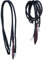 Unbekannt Western-Rommelzügel aus geöltem Leder, geflochten, mit Druckknopf, 6659VR, schwarz, 8' Long x 1/2 Wide