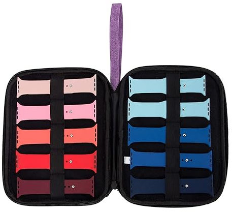 PACMAXI Uhrenarmband-Aufbewahrungs-Organizer für 10 Uhrenarmbänder, Reise-Uhrenarmbänder, Aufbewahrungstasche, Aufbewahrungstasche für Uhrenarmbänder (lila)