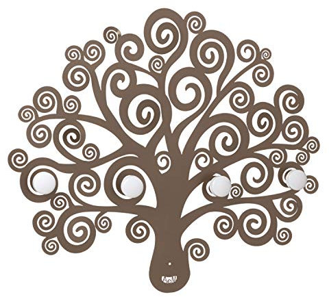 Arti & Mestieri Albero della Vita - Appendiabiti da Parete di Design 100% Made in Italy - in Ferro, 70 x 60 cm - Bronzo