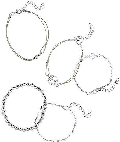 Heideman Armband Damen Multi aus Edelstahl silber farbend matt Armkette für Frauen poliert