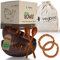 vegboo® Coconut Bowls 2er Set 9-teilig mit E-Book - 100% Nachhaltige Plastikfreie Kokosnuss Schale - Handmade mit umfangreichem Zubehör - ideal als Müsli Schüssel, Vegan Food, Smoothie Bowl