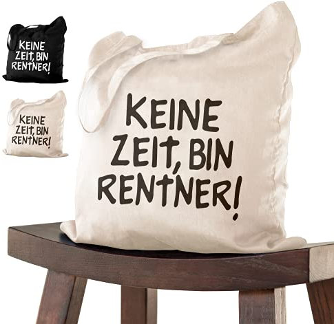 Abschiedsgeschenk RENTNER Tasche 38x42 zur Pensionierung als Dankeschön bei Verabschiedung, Kollegen Kollegin zum Ruhestand bei Renteneintritt oder Pensionierung- Abschiedsfeier Geburtstag Spruch