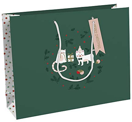 Clairefontaine X-29532-6C - Geschenktüte shopping 37,3x11,8x27,5 cm, 210g, elegant und praktisch, 1 Stück, Cat'Mas