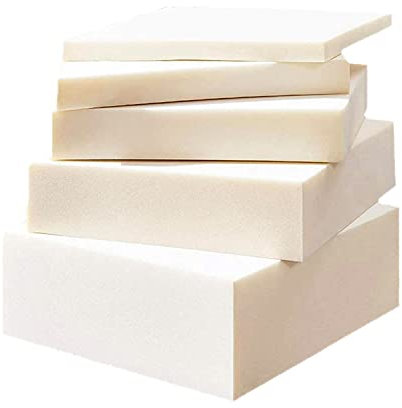Xpnit Espuma para tapicería, 3/5/8/10 cm, repuesto de alta densidad para sofá, comedor, jardín, banco, cojín de espuma para asientos (50 x 50 cm, 5 cm)