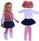 DUORUIMI Puppenkleidung Kleid Winter Outfit Weste Rock für American Girl Puppe 45,7 cm