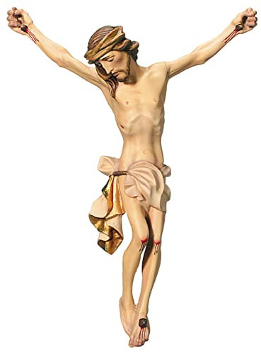 JS Garten Deko Holzfigur Jesus Christus Figur für Kruzifix/Kreuz Leonardo H 20 cm Statue Ahornholz Holzstatue Dolfi