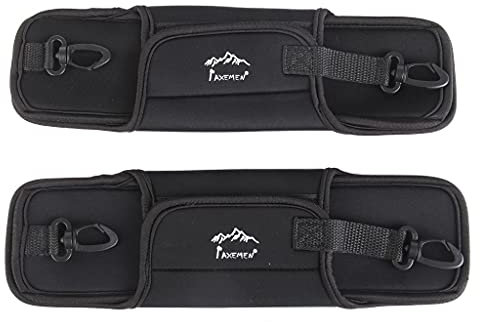 MEETOZ 1Pair Double Layer Anti-slip Padded Cushion Hiking Damping Shoulder Strap Belt Cushion Pad for Shoulder Strap Sling BAG Sports Waist Backpack, Loop Fasteners Design