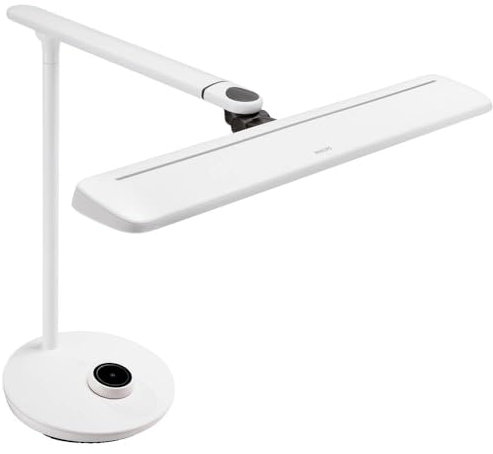 Philips VDTMate Desk Lamp - White, 14W, 2700-6500 Kelvin, 15000 Hours, Step Dimming, Light Source Included