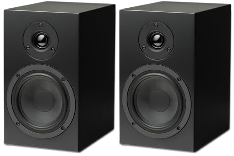 Pro-Ject Speaker Box 5 S2, 2-Wege-Kompakt-Monitorlautsprecher, Paar (Schwarz)