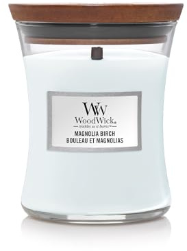 Scented Candle Woodwick Magnolia Birch Medium 275 g