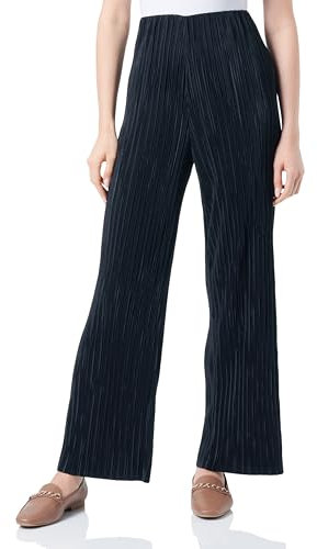 s.Oliver BLACK LABEL Damen Plissee Hose lang, Regular Fit Black 38