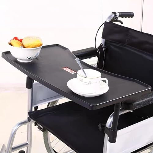 Table de Plateau de Fauteuil Roulant avec Porte-Gobelet, Plateau Amovible en Plastique ABS pour Fauteuil Roulant, Accessoires de Table pour Fauteuil Roulant pour Lecture Repos