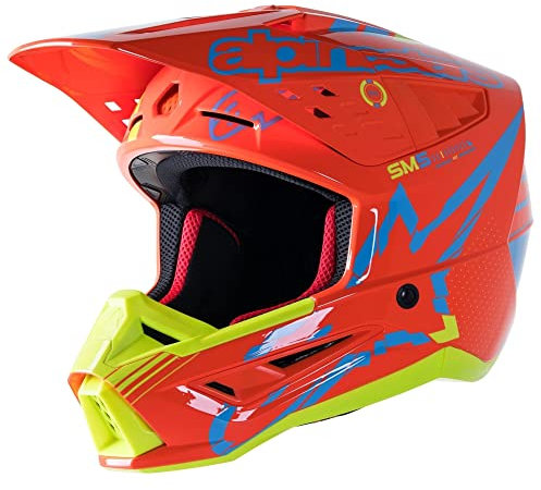 Alpinestars Crosshelm Action SM5 orange neon S für Motocross, Enduro